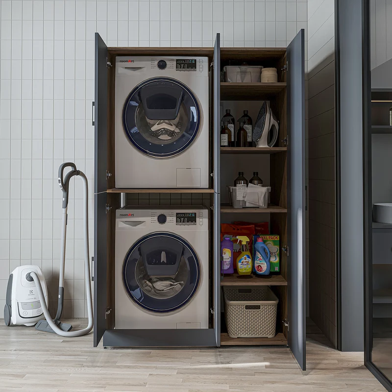 Roomart Waschmaschinenschrank DORA-II, 115 cm, für Waschmaschine und Trockner, in 5 Farben
