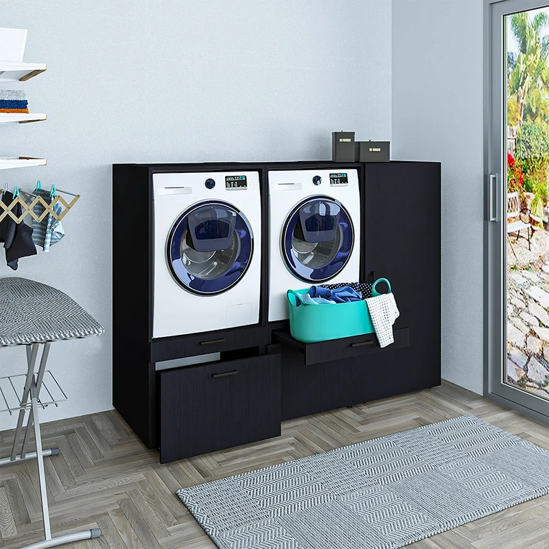 Roomart Waschmaschinenschrank SERIE 2, 194 cm, mit 2 Ausziehbrettern, in 2 Farben