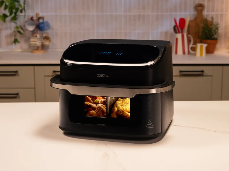 Sunbeam 10 Litre Alinea Wide Ceramic Air Fryer Black