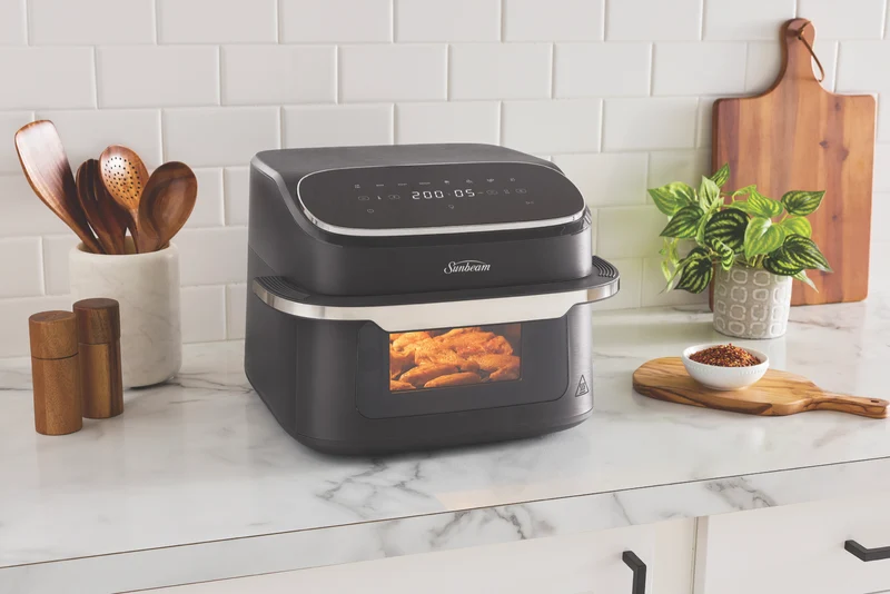 Sunbeam 10 Litre Alinea Wide Ceramic Air Fryer Black