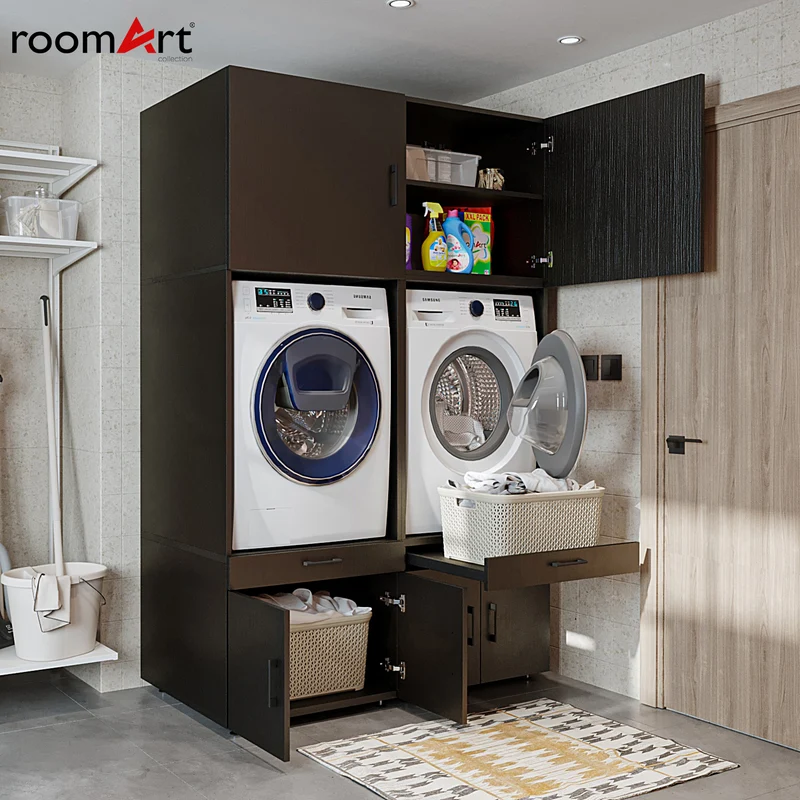 Roomart Waschmaschinenschrank SERIE 3, 134 cm, 205 cm hoch, in 3 Farben