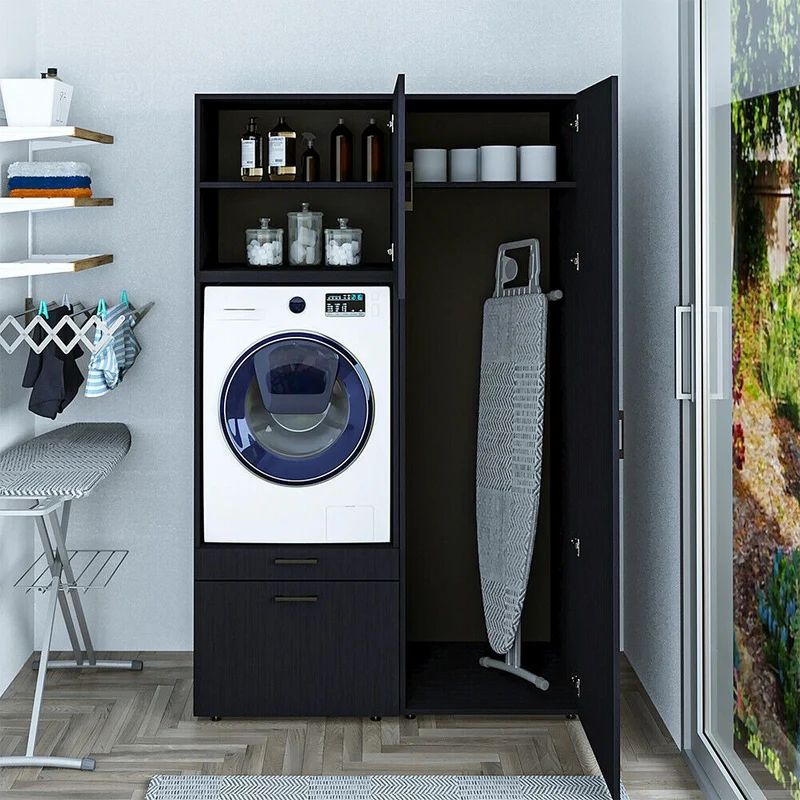 Roomart Waschmaschinenschrank SERIE 2, 127 cm, mit Hochschrank und Ausziehbrett, in 3 Farben