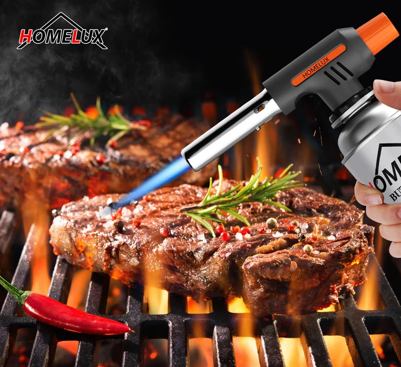 HOMELUX Gasbrenner Vielseitiger Flambier- und Bunsenbrenner bis 1300°C für Küche, BBQ, Camping und Handwerk