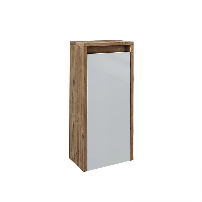 Roomart Badezimmer Seitenschrank, 30 cm, hängend mit Tür und offenem Fach, in 5 Farben