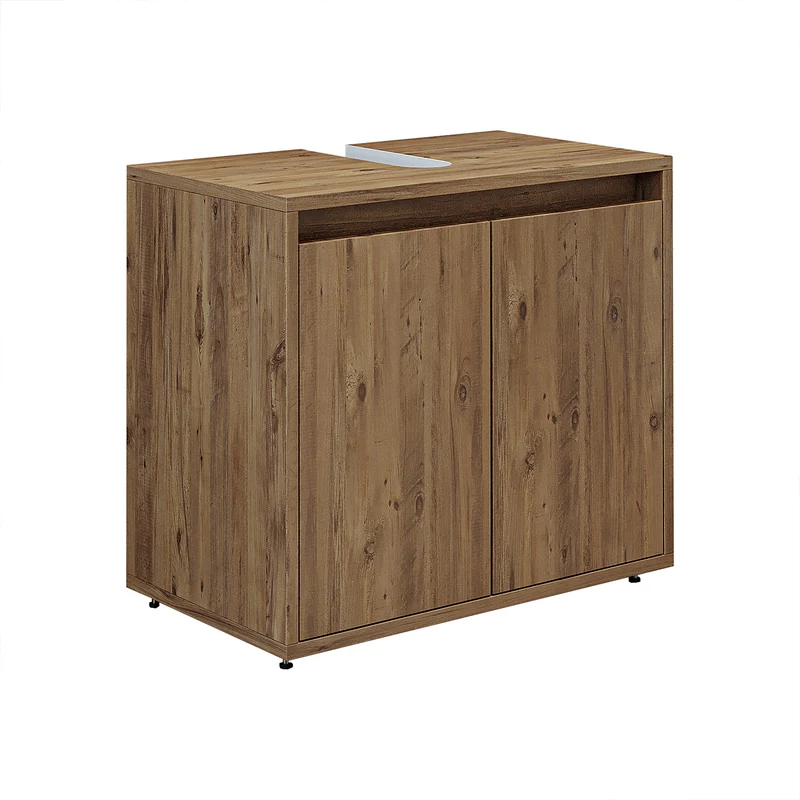 Roomart Badezimmer Unterschrank, 65 cm, ohne Waschbecken, mit 2 Türen, in 4 Farben