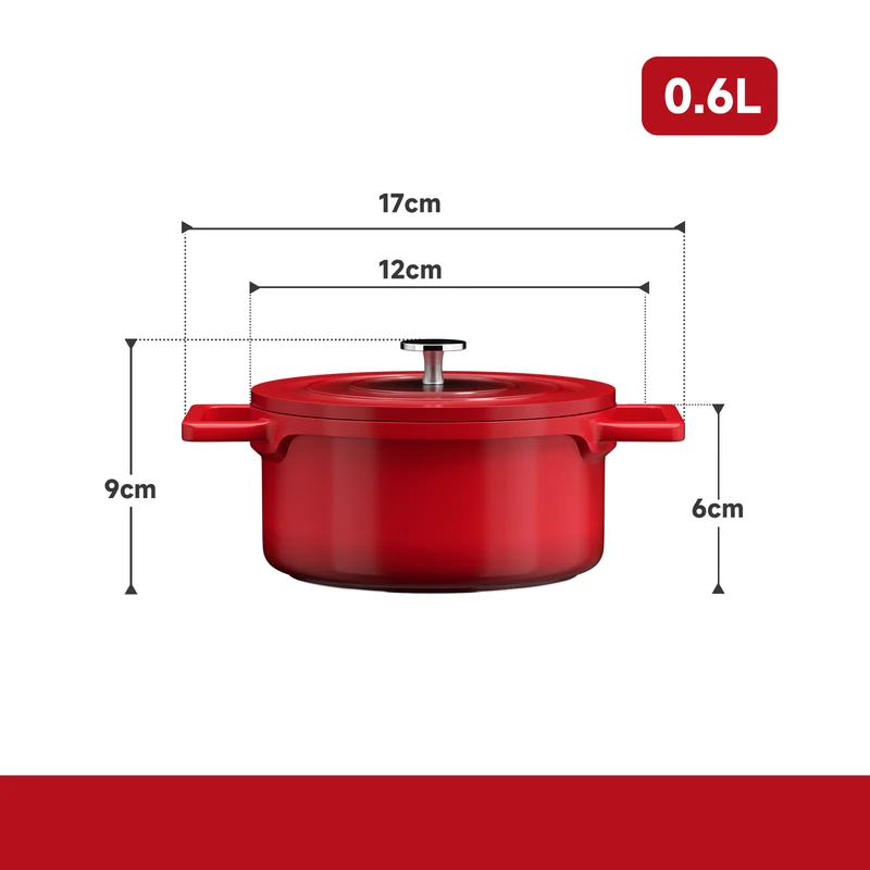 HOMELUX Induktions-Kochtopf aus Aluguss (12/20/24/28cm) mit langlebiger Antihaftbeschichtung