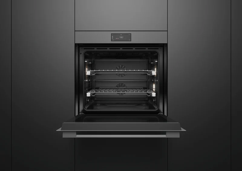 Fisher & Paykel Series 9 Minimal 76cm Pyrolytic Oven, Grey Glass