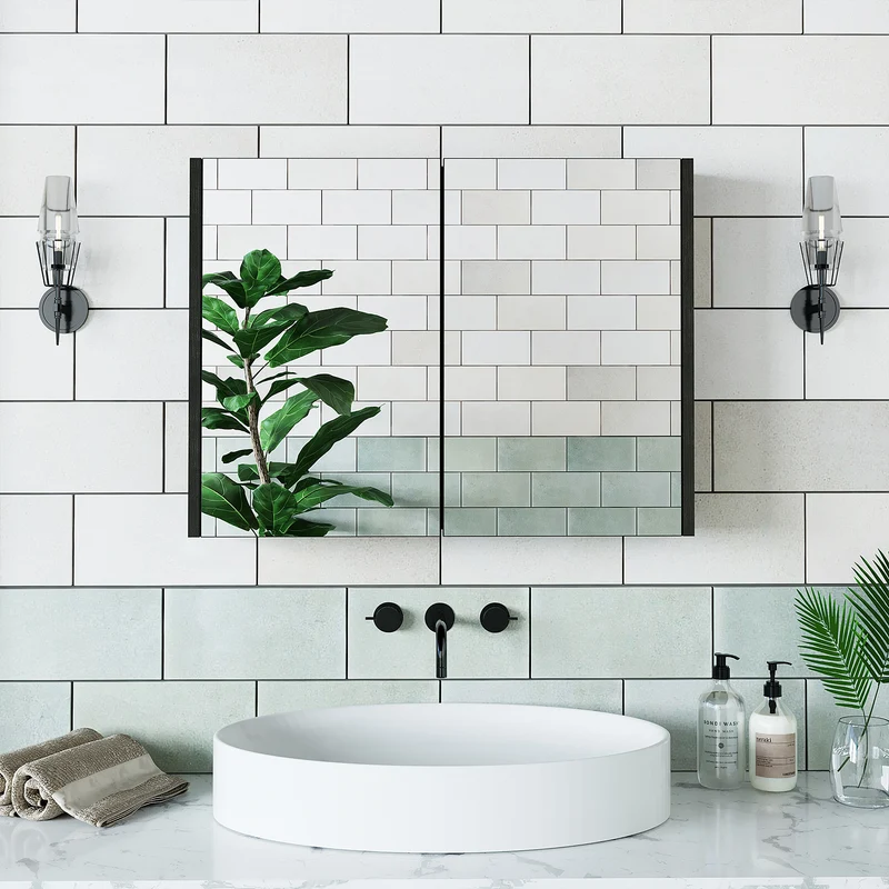 Roomart Badezimmer Spiegelschrank, 60 oder 80 cm, mit Soft-Close-Türen, in 3 Farben