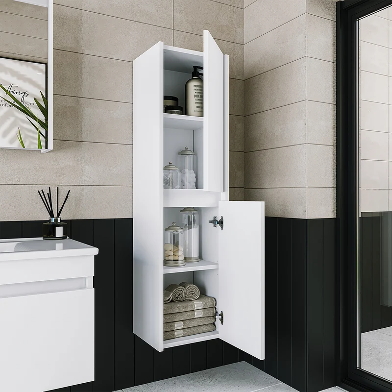 Roomart Badezimmer Hochschrank, 35 cm, hängend mit 4 Fächern, in 5 Farben