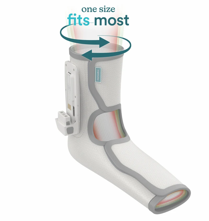 Homedics Modular Foot Compression Wrap + Controller Light Grey