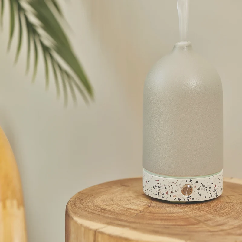 Ellia Pure Aroma Diffuser Ceramic & Terrazzo- Grey