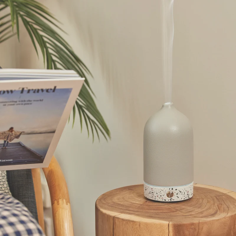 Ellia Pure Aroma Diffuser Ceramic & Terrazzo- Grey