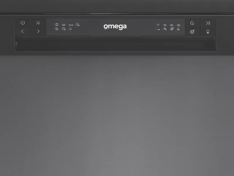 Omega 60cm Freestanding Dishwasher Black Steel