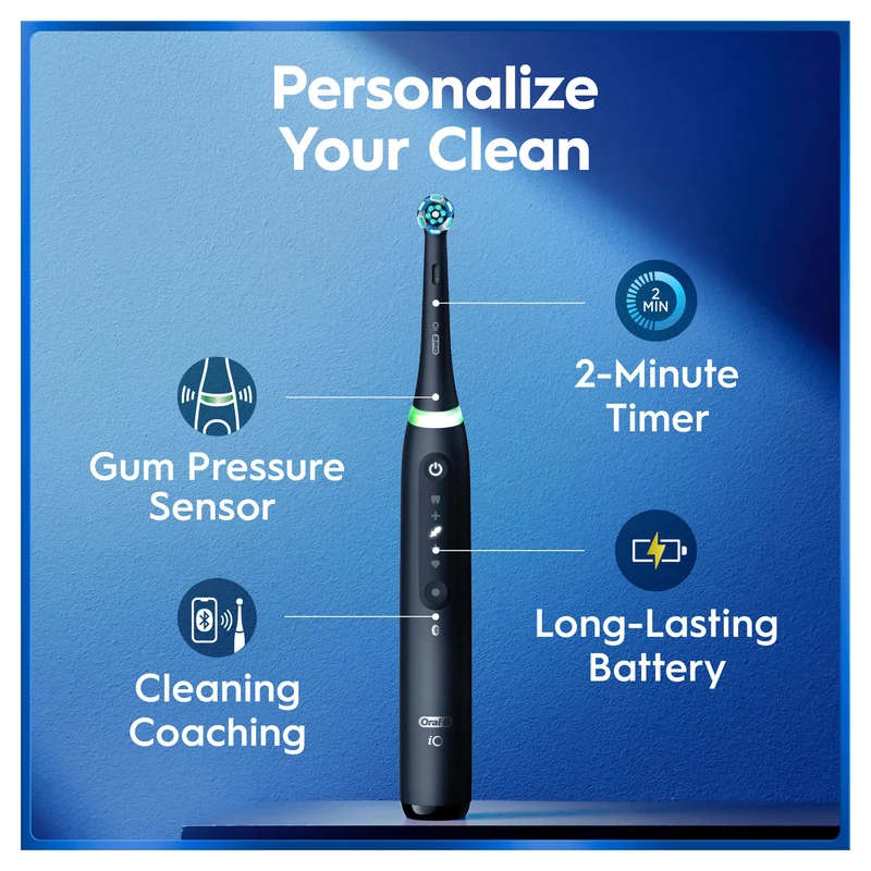 Oral B iO 5 Personalised Clean Electric Toothbrush Matte Black
