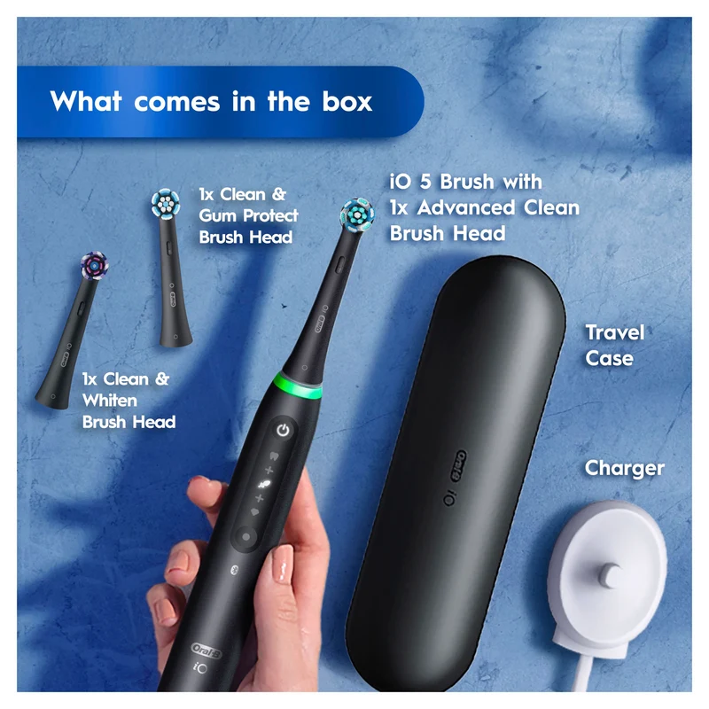 Oral B iO 5 Personalised Clean Electric Toothbrush Matte Black