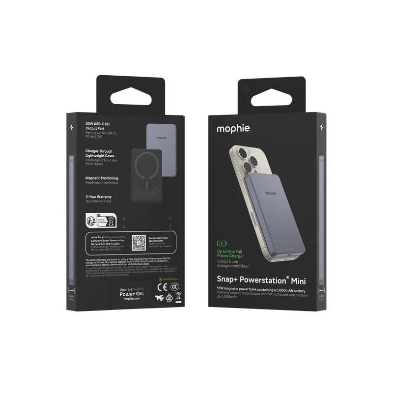 Mophie Snap+ Powerstation Mini 5K Magnetic Space Grey