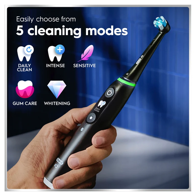 Oral B iO 6 Connected Coach Advanced Clean Electric Toothbrush Black Lava