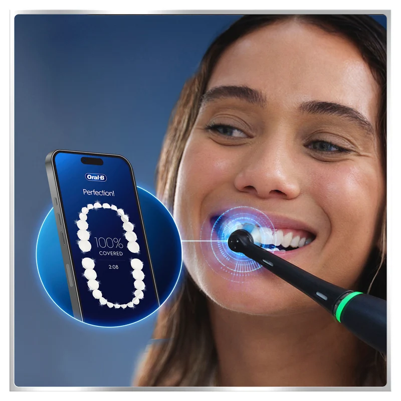 Oral B iO 6 Connected Coach Advanced Clean Electric Toothbrush Black Lava