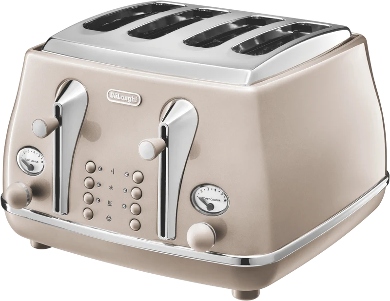 DeLonghi Icona Metallics 4 Slice Toaster Beige