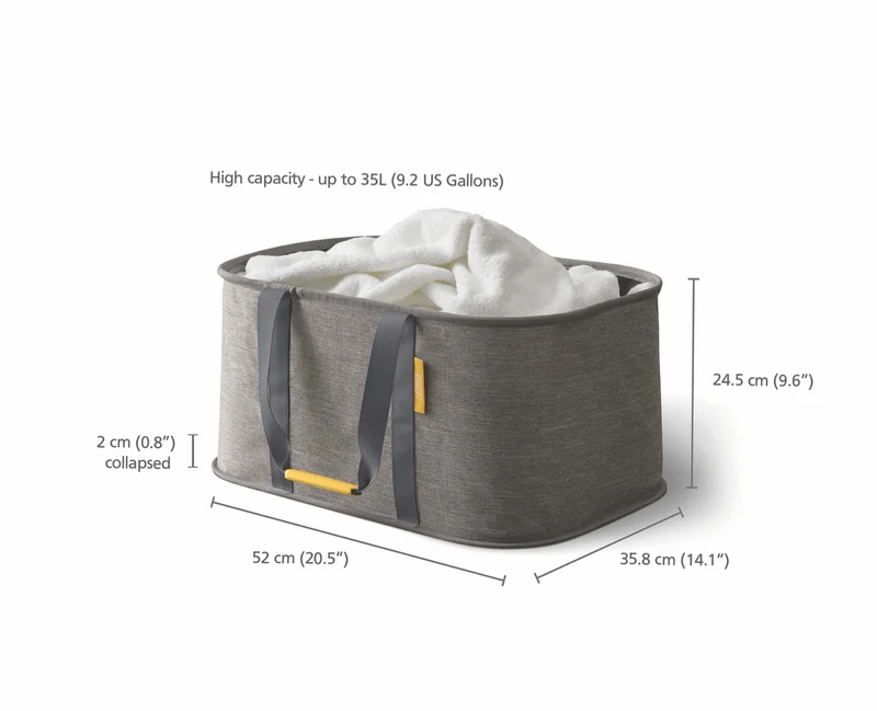 Joseph Joseph 35 Litre Hold All Collapsible Laundry Basket Grey