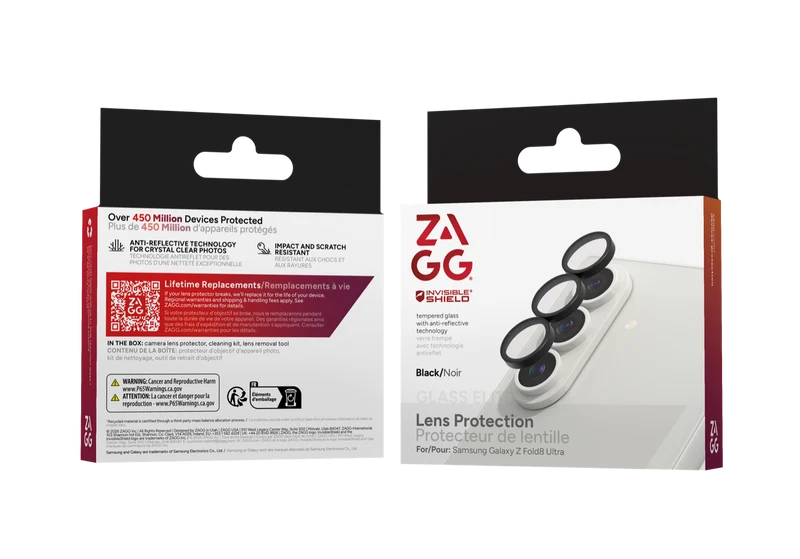 ZAGG Galaxy Z Fold8 Ultra Glass Camera Protector Black
