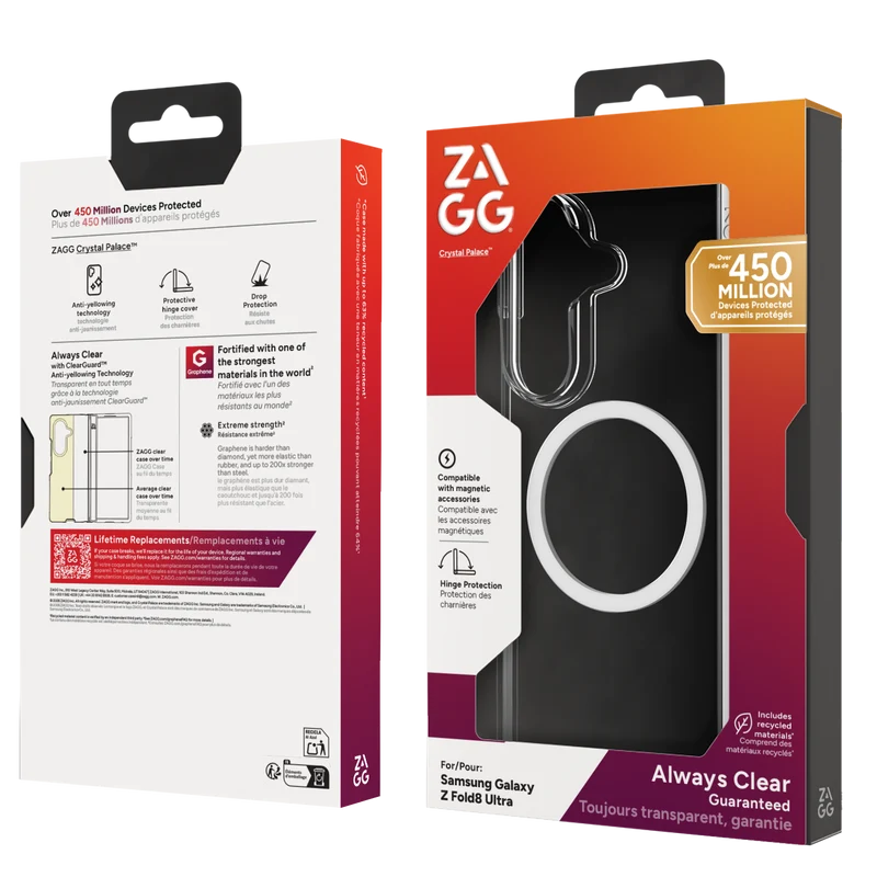 ZAGG Galaxy Z Fold8 Crystal Palace Snap Case Clear