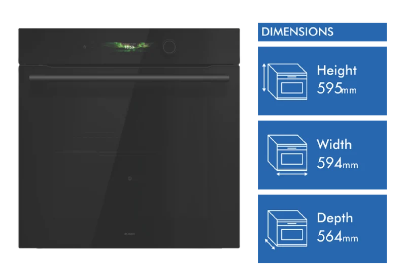 ASKO Craft 60cm Pyrolytic Oven, Black Glass