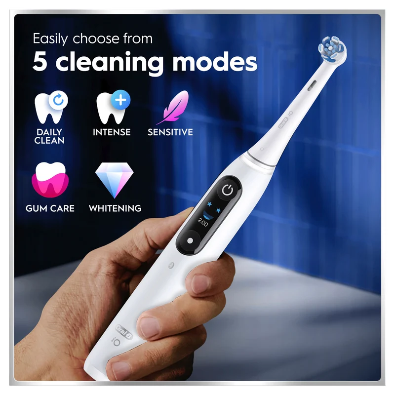 Oral B iO 6 Connected Coach Advanced Clean Electric Toothbrush White