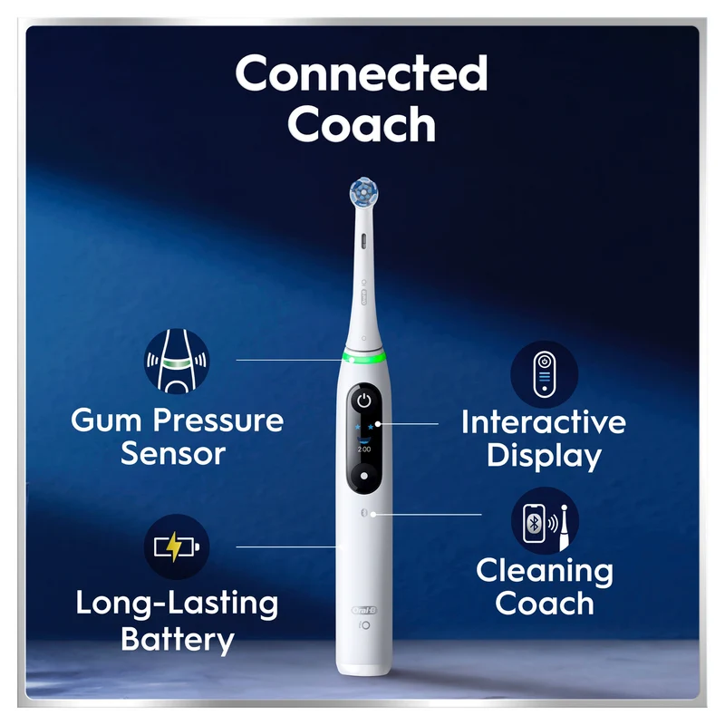 Oral B iO 6 Connected Coach Advanced Clean Electric Toothbrush White