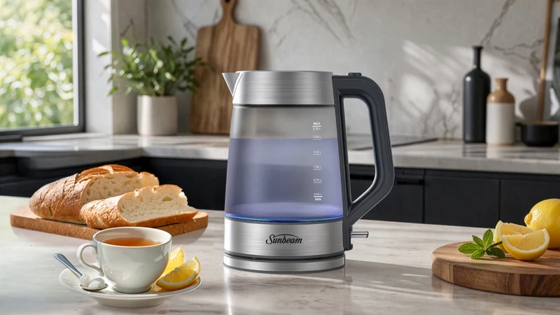 Sunbeam 1.7 Litre Glass Kettle Morning Frost