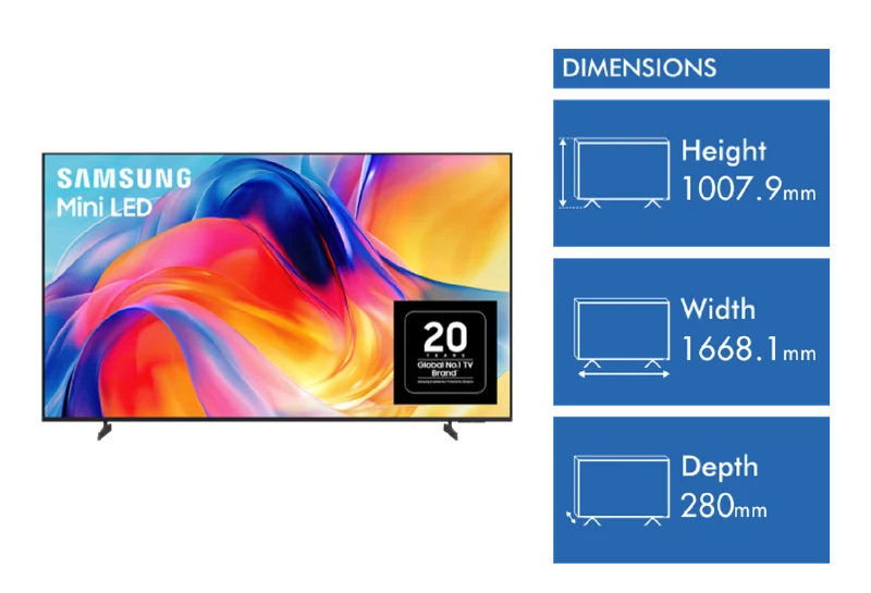 Samsung 75" M70H Mini LED 4K Smart TV 2026