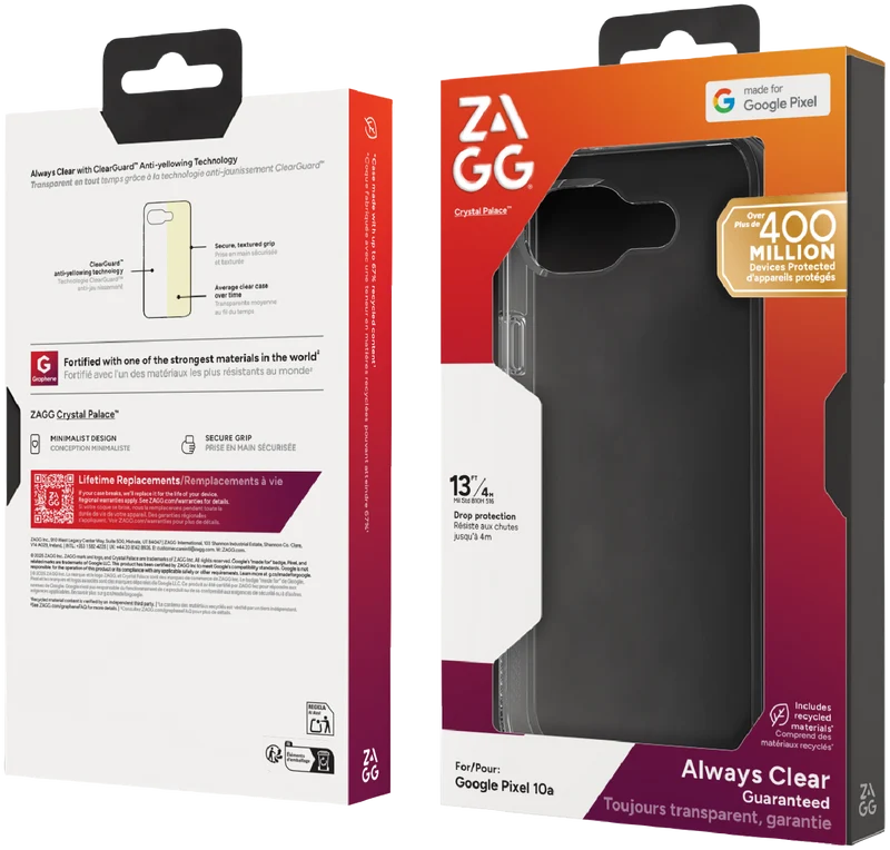 ZAGG Google Pixel 10a Crystal Palace Case Clear