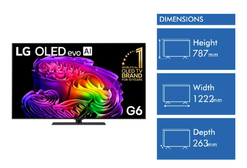 LG 55" OLED EVO AI G6 4K Smart TV 2026