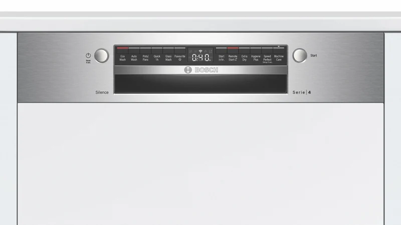 Bosch Series 4 60cm Semi-Integrated Dishwasher Stainless Steel Panel