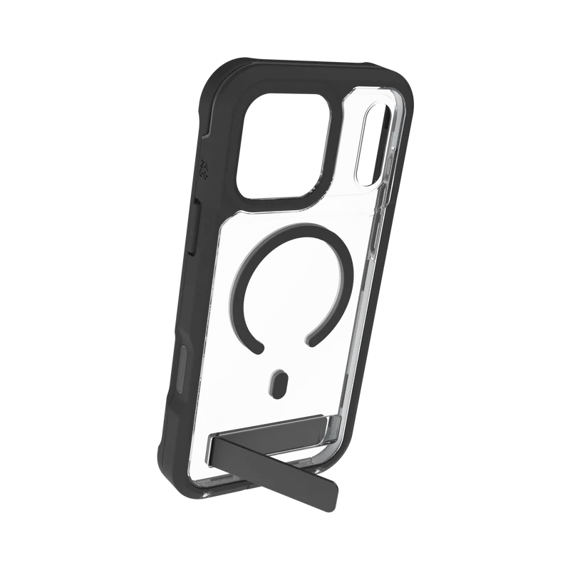 ZAGG iPhone 17 Pro Max Rainier Snap Kickstand + Camera Control Button Case Black