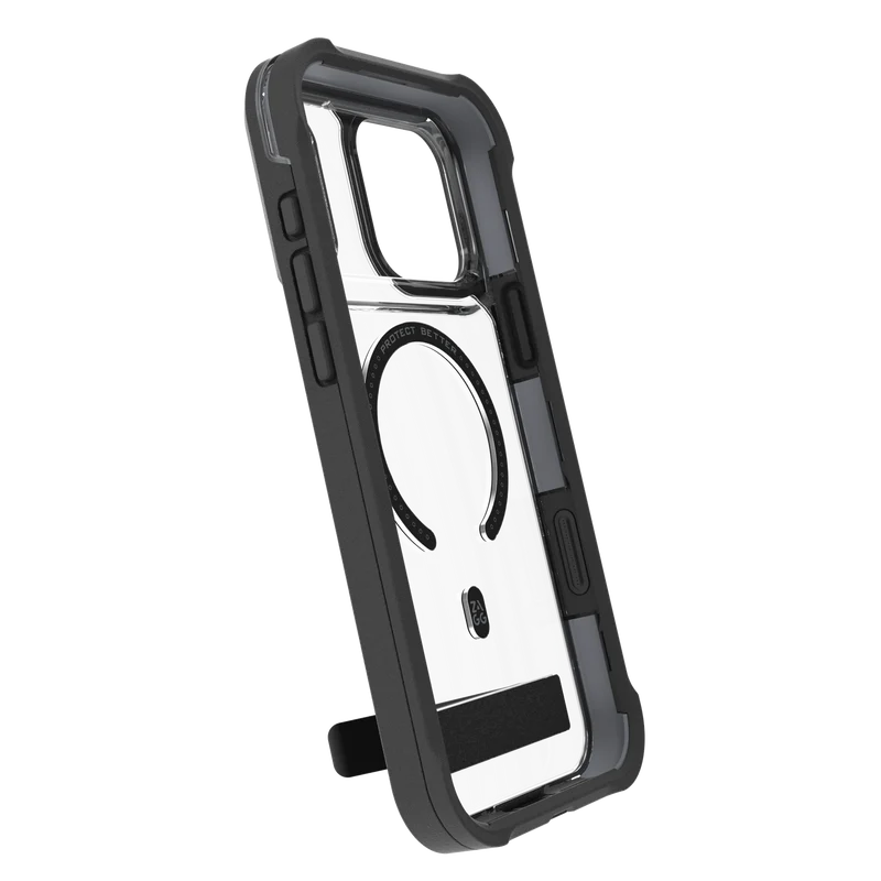 ZAGG iPhone 17 Pro Rainier Snap Kickstand + Camera Control Button Case Black