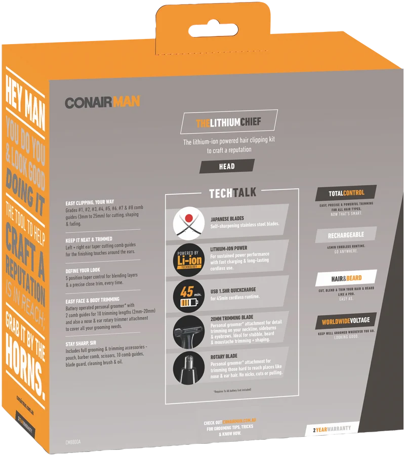 ConairMan The Lithium Chief Cordless Clipper