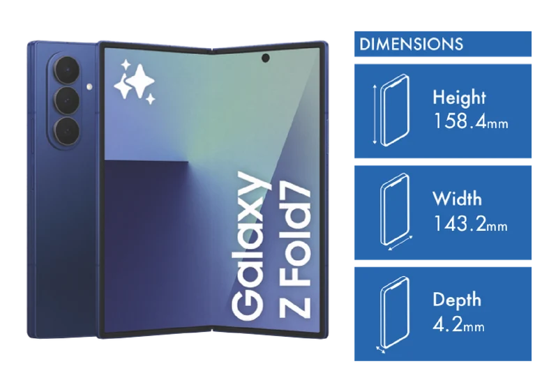 Samsung Galaxy Z Fold7 256GB Blue Shadow