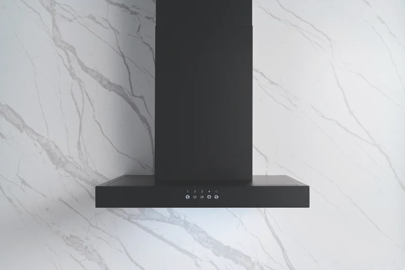 Omega 60cm Canopy Rangehood, Matte Black