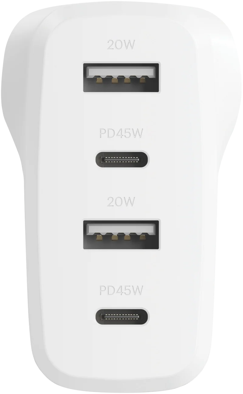 Cygnett Powerplus 45W Multiport Wall Charger White