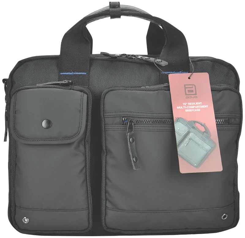 AGVA 16" Resilient Laptop Briefcase (Black)