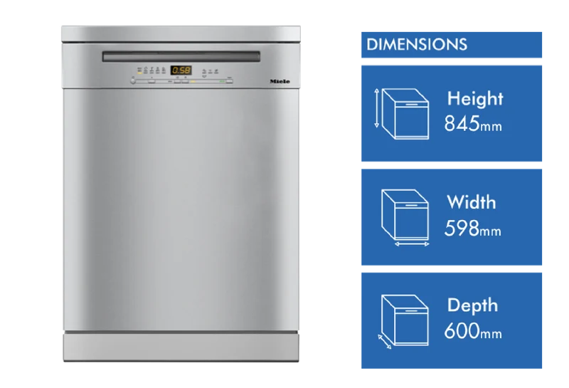 Miele 60cm Freestanding Dishwasher with QuickPowerWash and AutoOpen Drying CleanSteel