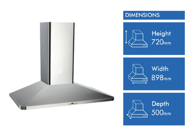 Schweigen 90cm Silent Canopy Rangehood, Stainless Steel ** 2 BOXES**