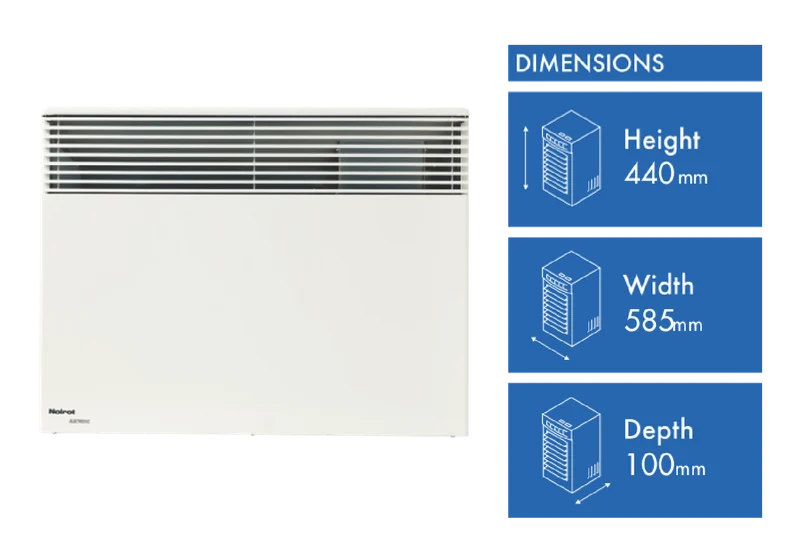 Noirot 1500W Spot Plus Panel Heater with Timer