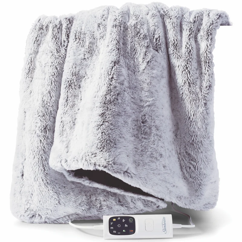 Sunbeam Feel Perfect Heated Throw Faux Fur