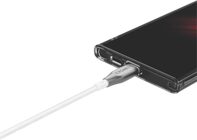 Cygnett USB 2.0 Armoured braided USB A USB C 1m White