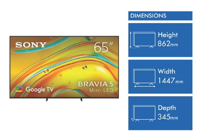 Sony 65" Bravia 5 4K Mini LED TV 2025