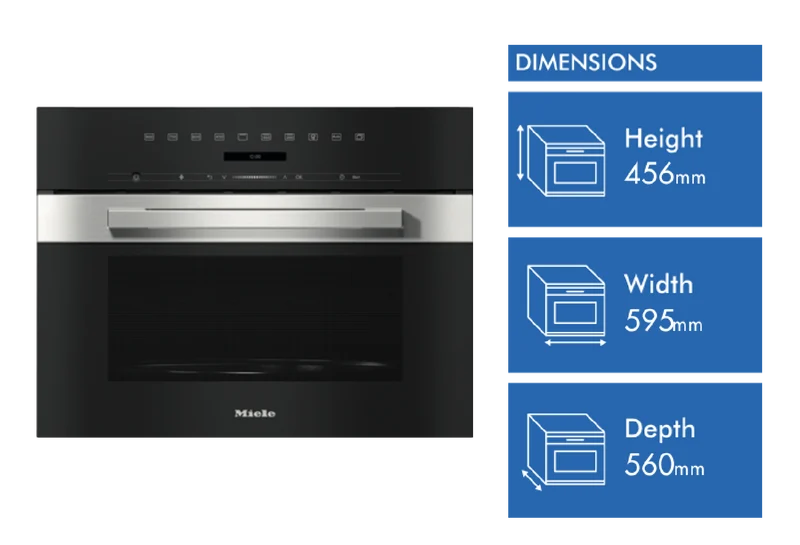 Miele 46L 900W Built-In Microwave with Grill and Keeping Warm Function CleanSteel