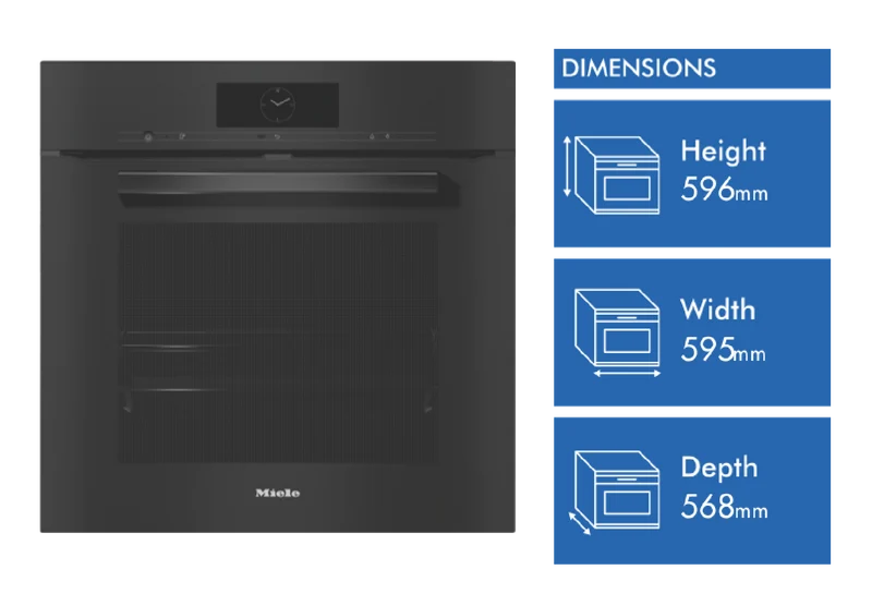 Miele 60cm Pyrolytic Oven with Moisture Plus and FoodView Integrated Camera Obsidian Black