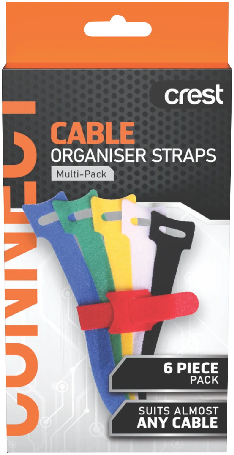Crest Hook & Loop Straps 6 Pack